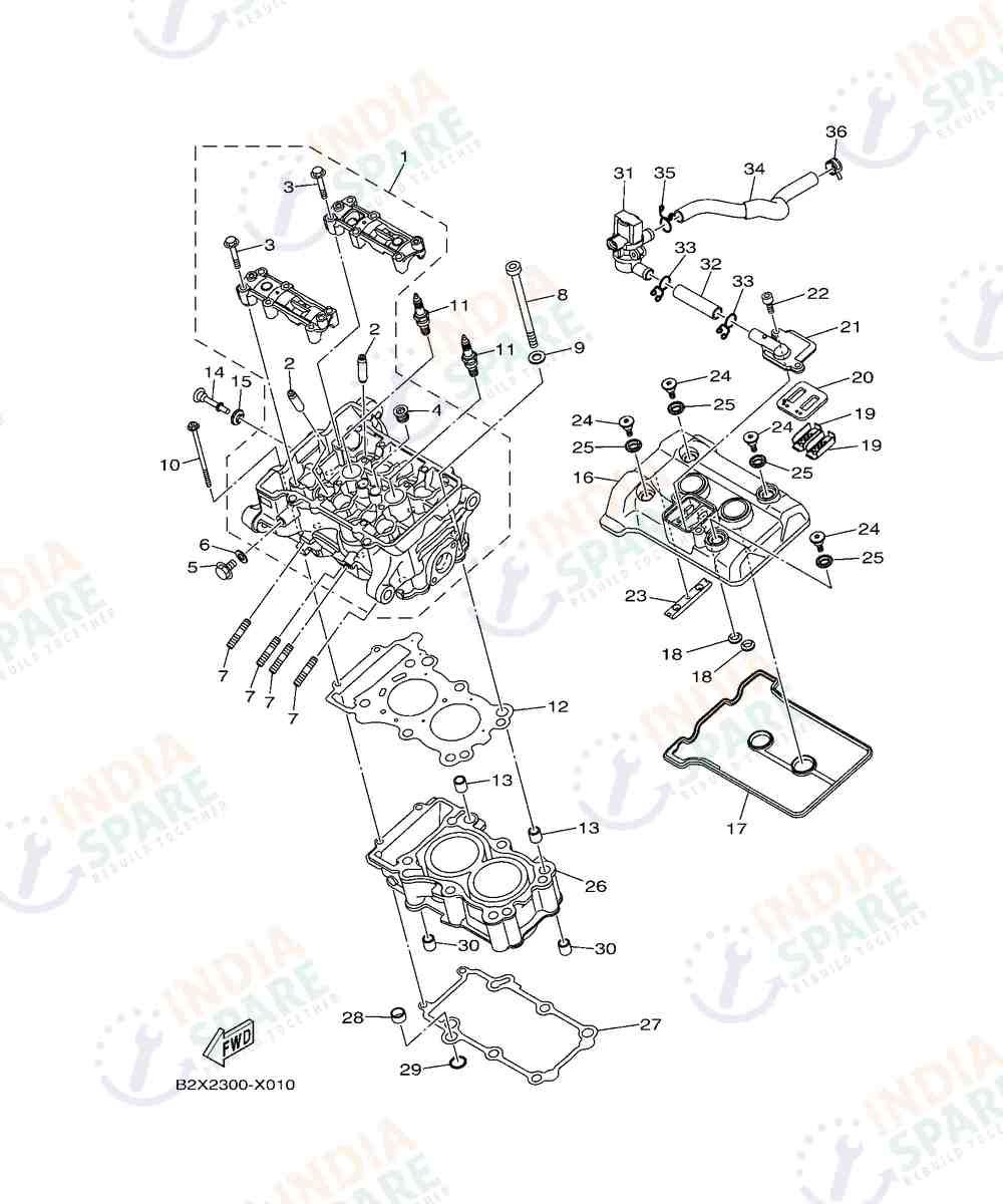 YAMAHA D782 R3 Series CYLINDER HEAD
